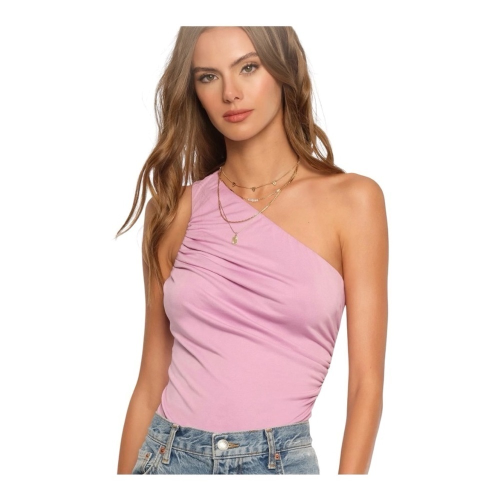 Heartloom Matin One Shoulder Top in Peony Lavender Size Medium